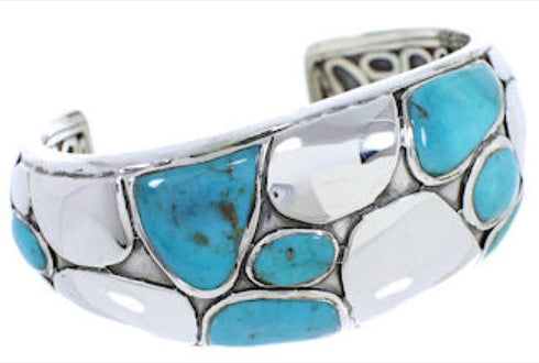 Sterling Silver Southwest Jewelry Turquoise Cuff Bracelet MX27076